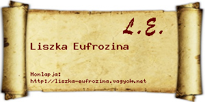 Liszka Eufrozina névjegykártya